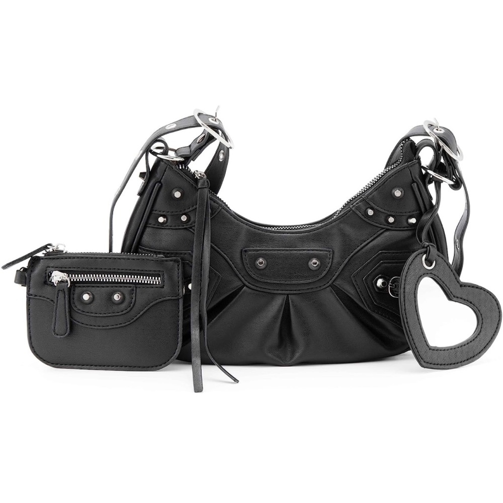 Women’s black crossbody shoulder bag